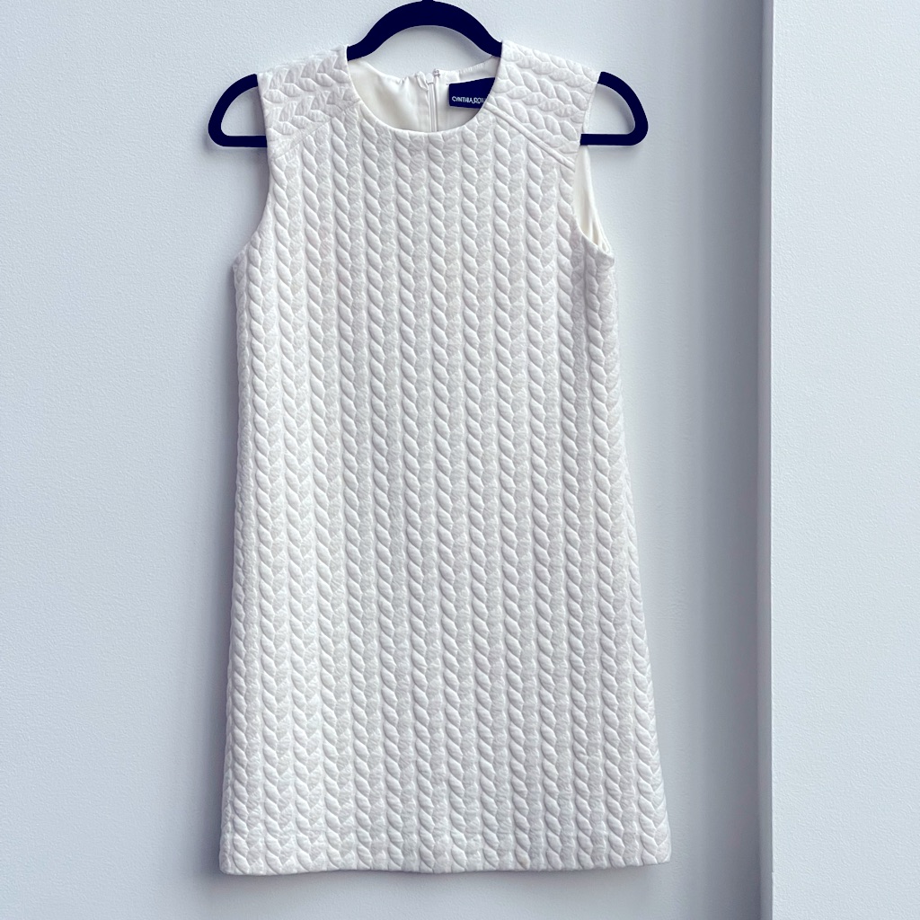 Cynthia Rowley White Braided Sleeveless Dress